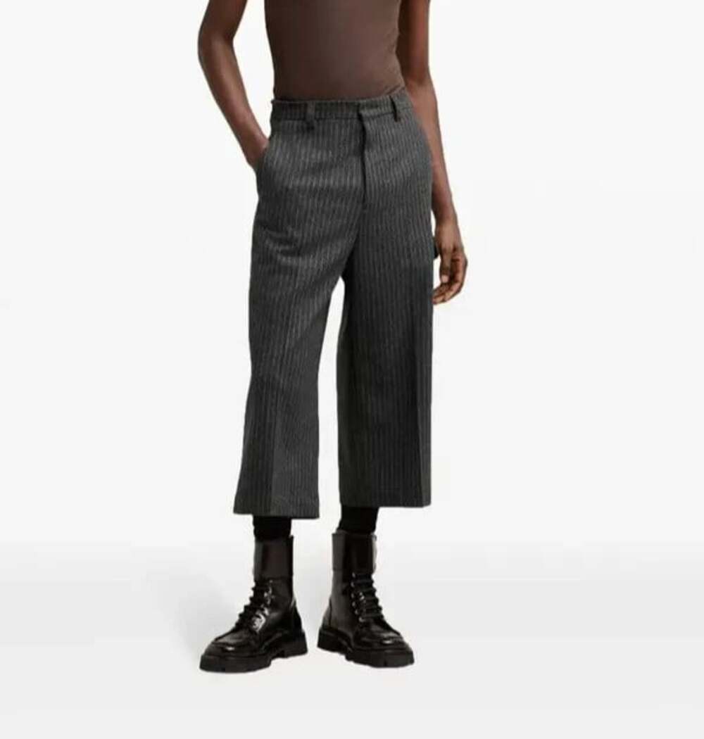 AMI Alexandre Mattiussi Men's 42 100% Wool Pinstripe Military Cargo Shorts Pants